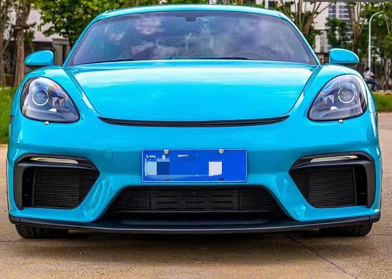 PP Plastic Material 718 Boxster Body Kit 718 Upgraded GT4 Style Bagian Depan dan Belakang Bumper Spoiler