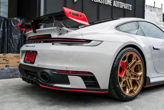 Untuk Porsche 911 992 Fiber Carbon Body Kit 911 992 Upgraded TechArt Style Bagian Depan Sekop Diffuser Spoiler Sisi Rok Body Kit