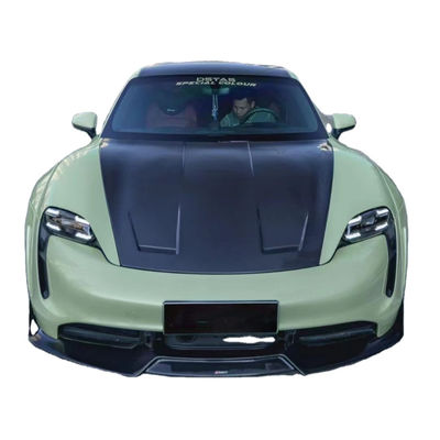 Produk Baru untuk Porsche Taycan Fiber Carbon Body Kit Taycan Wide Bodyki Bagian Depan Sekop Sisi Rok Spoiler Diffuser