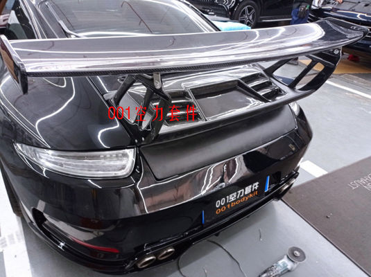 Produk Baru untuk Porsche 911 997.1 997.2 Spoiler 911 997.1 997.2 Spoiler Serat Karbon Tail Fin GT3RS Style Spoiler