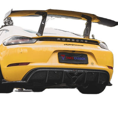 Untuk Porsche 718 Boxster Cayman Body Kit Bahan Serat Karbon 718 Serat Karbon Belakang Diffuser EVO Style 718 Serat Karbon Body Kit