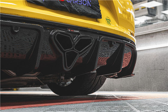 Untuk Porsche 718 Boxster Cayman Body Kit Bahan Serat Karbon 718 Serat Karbon Belakang Diffuser EVO Style 718 Serat Karbon Body Kit