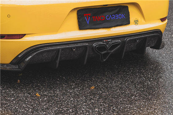 Untuk Porsche 718 Boxster Cayman Body Kit Bahan Serat Karbon 718 Serat Karbon Belakang Diffuser EVO Style 718 Serat Karbon Body Kit