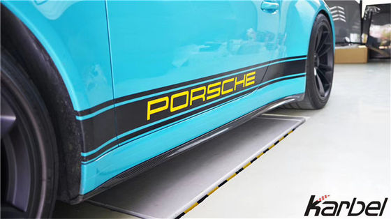 Kit Badan Serat Karbon untuk Porsche 911 991.2 GT3 911 GT3 Serat Karbon Bagian Depan Sekop Bagian Belakang Diffuser Sisi Skirt Body Kit