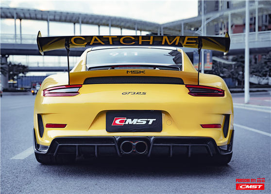 Kit Karoseri Serat Karbon untuk Porsche 911 991.2 GT3RS 911 GT3RS Kit Karoseri Serat Karbon Bagian Depan Sekop Belakang Diffuser