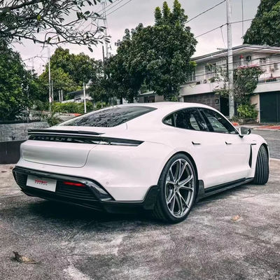 Untuk Porsche Taycan Fiber Carbon Body Kit Taycan Upgrade Tech Style Carbon Fiber Front Lip Diffuser Spoiler Side Skirt Body Kit