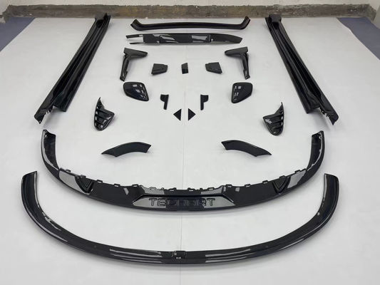 Untuk Porsche Taycan Fiber Carbon Body Kit Taycan Upgrade Tech Style Carbon Fiber Front Lip Diffuser Spoiler Side Skirt Body Kit