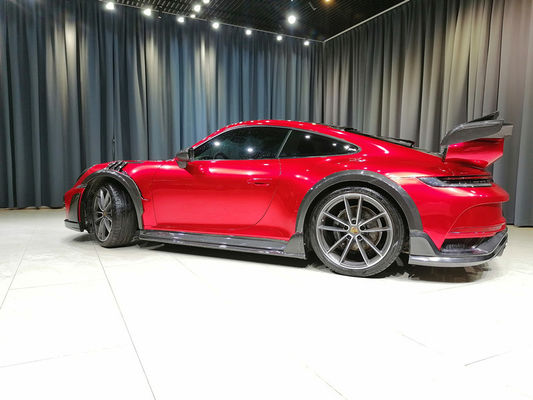 Auto Parts for Porsche 911 992 Body Kit 911 992 Turbo Upgraded Techart Style Bagian depan dan belakang bumper Cover Body Kit