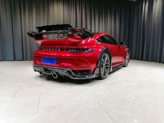 Auto Parts for Porsche 911 992 Body Kit 911 992 Turbo Upgraded Techart Style Bagian depan dan belakang bumper Cover Body Kit