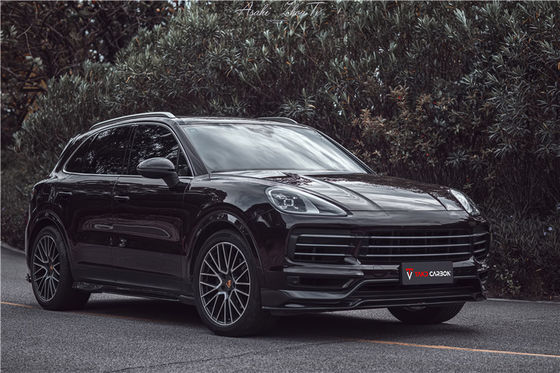 Bagian mobil untuk Porsche Cayenne Fiber Body Kit Cayenne Carbon Fiber Front Spreader Spoiler
