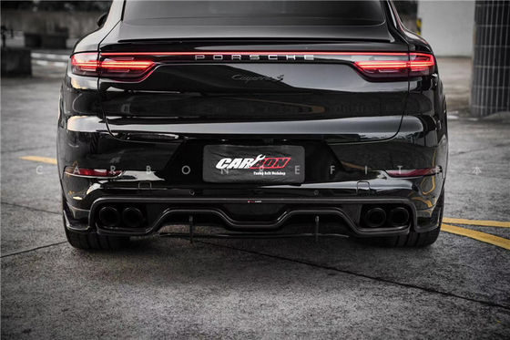 Bagian mobil untuk Porsche Cayenne Fiber Body Kit Cayenne Carbon Fiber Front Spreader Spoiler