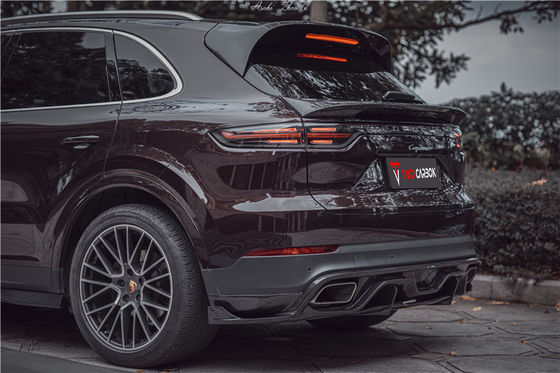 Bagian mobil untuk Porsche Cayenne Fiber Body Kit Cayenne Carbon Fiber Front Spreader Spoiler