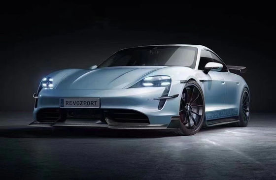 Auto Parts for Porsche Taycan Carbon Fiber Body Kit TAYCAN Upgrade REVOZPORT Gaya Bagian Depan Sekop Diffuser Spoiler Body Kit