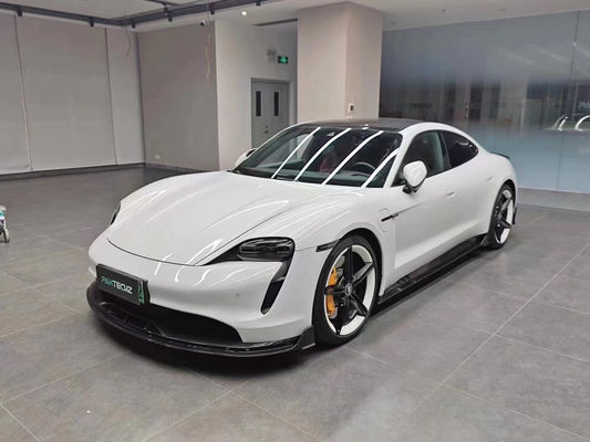 Kit bodi serat karbon kering untuk Porsche Taycan Taycan Upgrade PAKTECHZ Style Bagian depan Sekop Diffuser Spoiler Body Kit