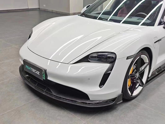 Kit bodi serat karbon kering untuk Porsche Taycan Taycan Upgrade PAKTECHZ Style Bagian depan Sekop Diffuser Spoiler Body Kit