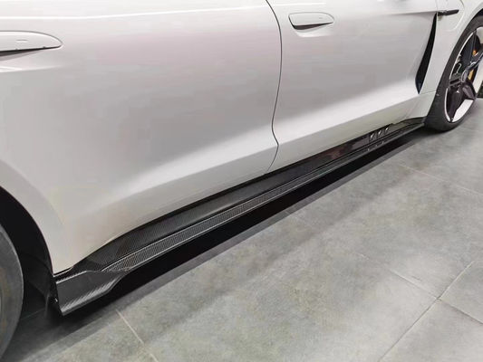 Kit bodi serat karbon kering untuk Porsche Taycan Taycan Upgrade PAKTECHZ Style Bagian depan Sekop Diffuser Spoiler Body Kit