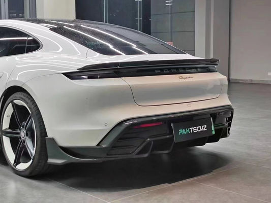 Kit bodi serat karbon kering untuk Porsche Taycan Taycan Upgrade PAKTECHZ Style Bagian depan Sekop Diffuser Spoiler Body Kit
