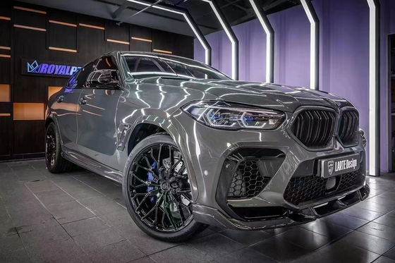 Auto Parts for BMW X6M F96 Carbon Fiber Body Kit X6M F96 Upgraded LARTE Design Style Front Shovel Diffuser Spoiler Body Kit