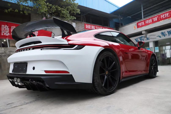 PP Bahan Plastik Body Kit untuk Porsche911 992 992 Upgraded GT3 Style Depan dan Belakang Bumper Side Skirt Spoiler Hood Body Kit