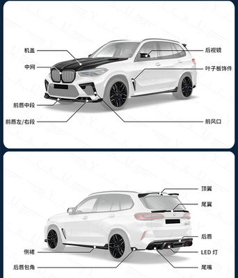 Auto Parts for BMW X5M F95 Carbon Fiber Body Kit X5M F95 Upgraded LD-style Front Shovel Diffuser Spoiler Body Kit