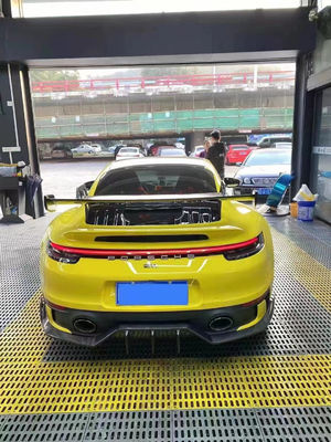 untuk Porsche 992 Karbon fiber Body Kit 992 Karbon fiber lip depan diffuser sisi rok spoiler fender hood