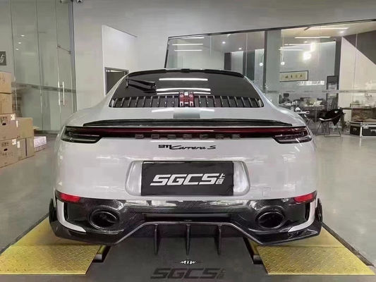 untuk Porsche 992 Karbon fiber Body Kit 992 Karbon fiber lip depan diffuser sisi rok spoiler fender hood