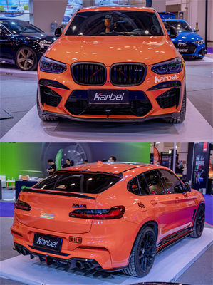 Bagian Otomotif untuk BMW X4M Carbon Fiber Body Kit X4M Carbon Fiber Front Scoop Diffuser Spoiler Hood Body Kit