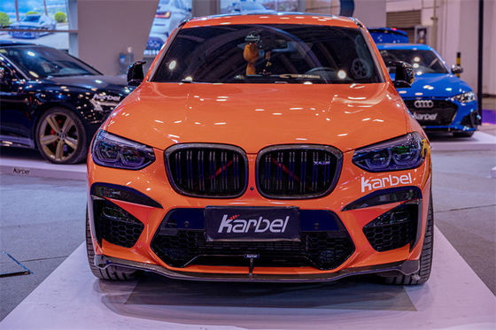 Bagian Otomotif untuk BMW X4M Carbon Fiber Body Kit X4M Carbon Fiber Front Scoop Diffuser Spoiler Hood Body Kit