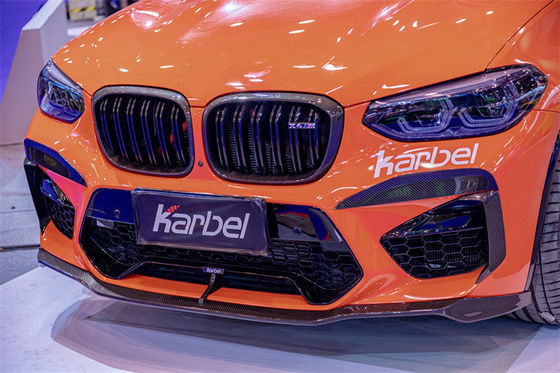 Bagian Otomotif untuk BMW X4M Carbon Fiber Body Kit X4M Carbon Fiber Front Scoop Diffuser Spoiler Hood Body Kit