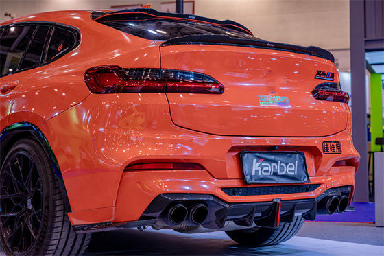 Bagian Otomotif untuk BMW X4M Carbon Fiber Body Kit X4M Carbon Fiber Front Scoop Diffuser Spoiler Hood Body Kit