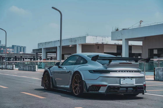 Untuk Porsche 911 992 Carbon Fiber Body Kit 992 Upgraded MIW-style Front dan Rear Bumper Spoiler Hood Wide-body Kit