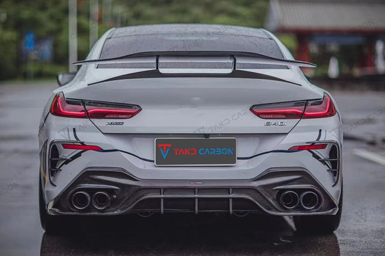 Auto Parts for BMW 8 Series G14 G15 G16 840i Carbon Fiber Body Kit 840i Carbon Fiber Front Scoop Diffused Spoiler Side Skirt