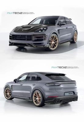 Untuk Porsche Cayenne Carbon Fiber Body Kit Cayenne Carbon Fiber Front Lip Diffuser Spoiler Top Wing Hood Side Skirt