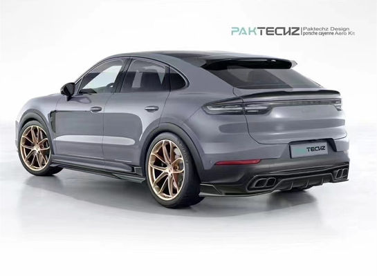 Untuk Porsche Cayenne Carbon Fiber Body Kit Cayenne Carbon Fiber Front Lip Diffuser Spoiler Top Wing Hood Side Skirt
