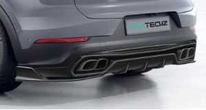 Untuk Porsche Cayenne Carbon Fiber Body Kit Cayenne Carbon Fiber Front Lip Diffuser Spoiler Top Wing Hood Side Skirt