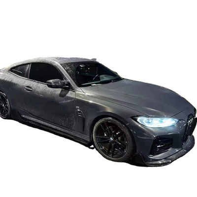 Kit Badan Serat Karbon untuk BMW Seri 4 G22 G22 Serat Karbon Bagian Depan Sekop Diffuser Spoiler Side Skirt Kit Badan Serat Karbon Kering