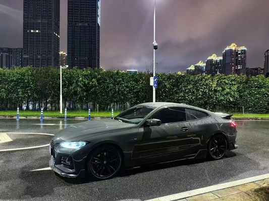 Kit Badan Serat Karbon untuk BMW Seri 4 G22 G22 Serat Karbon Bagian Depan Sekop Diffuser Spoiler Side Skirt Kit Badan Serat Karbon Kering