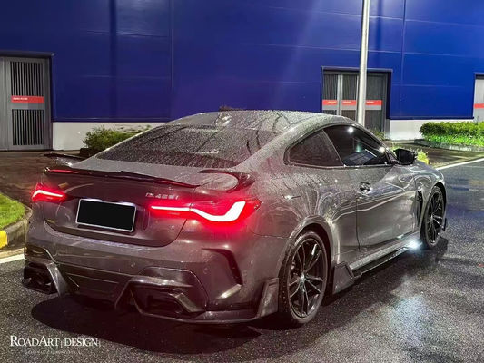 Kit Badan Serat Karbon untuk BMW Seri 4 G22 G22 Serat Karbon Bagian Depan Sekop Diffuser Spoiler Side Skirt Kit Badan Serat Karbon Kering
