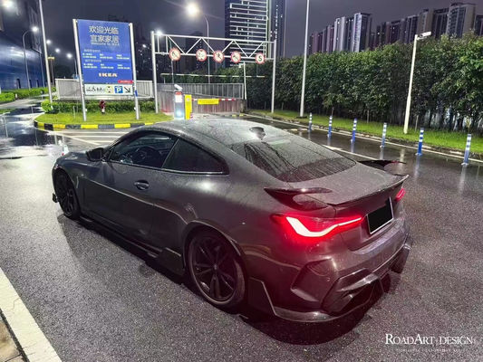 Kit Badan Serat Karbon untuk BMW Seri 4 G22 G22 Serat Karbon Bagian Depan Sekop Diffuser Spoiler Side Skirt Kit Badan Serat Karbon Kering