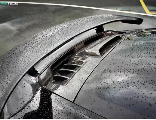 Untuk Porsche 992 Turbo Carbon Fiber Spoiler 992 Turbo Upgrade Paktechz Style Carbon Fiber Tail Cover Spoiler