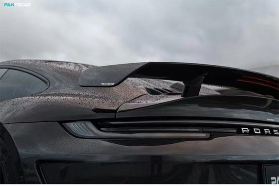 Untuk Porsche 992 Turbo Carbon Fiber Spoiler 992 Turbo Upgrade Paktechz Style Carbon Fiber Tail Cover Spoiler