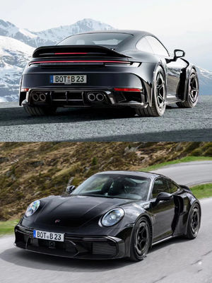 Untuk Porsche 992 Carbon Fiber Spoiler 992 Upgraded BS Style Carbon Fiber Spoiler Tail Fin