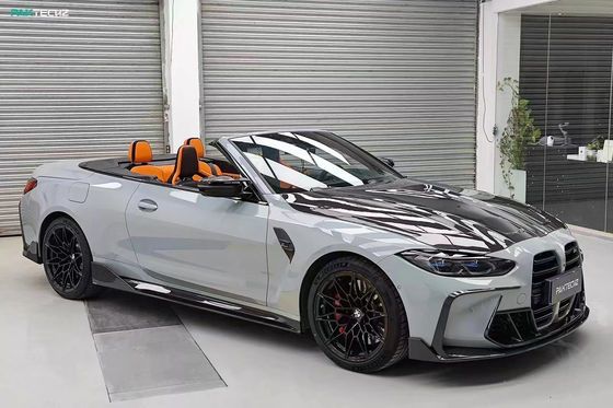 Untuk BMW G80 G82M3 M4 Carbon Fiber Body Kit G80 G82M3 M4 Upgraded Paktechz Style Front Lip Diffuser Spoiler Hood