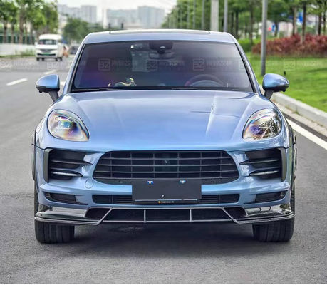 Untuk Porsche Mancan Carbon Fiber Body Kit Mancan Meningkatkan Gaya CMST Carbon Fiber Front Lip Diffuser Spoiler Widebody Kit