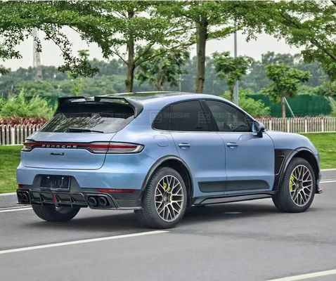Untuk Porsche Mancan Carbon Fiber Body Kit Mancan Meningkatkan Gaya CMST Carbon Fiber Front Lip Diffuser Spoiler Widebody Kit