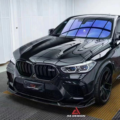 Untuk BMW X6M F96 Carbon Fiber Body Kit X6M F96 Mengupgrade Gaya AE Carbon Fiber Front Lip Diffuser Spoiler