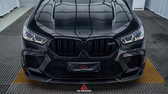 Untuk BMW X6M F96 Carbon Fiber Body Kit X6M F96 Mengupgrade Gaya AE Carbon Fiber Front Lip Diffuser Spoiler