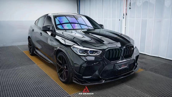 Untuk BMW X6M F96 Carbon Fiber Body Kit X6M F96 Mengupgrade Gaya AE Carbon Fiber Front Lip Diffuser Spoiler