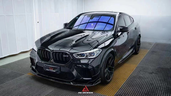 Untuk BMW X6M F96 Carbon Fiber Body Kit X6M F96 Mengupgrade Gaya AE Carbon Fiber Front Lip Diffuser Spoiler