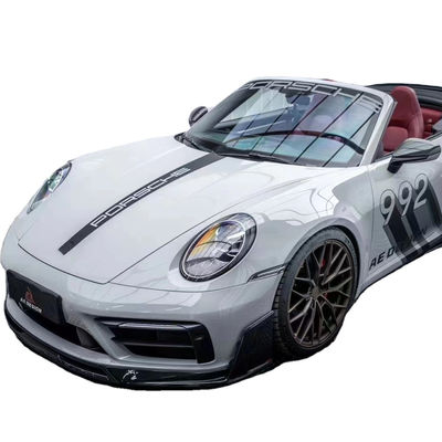 Untuk Porsche 992s Karbon Fiber Body Kit 992s AE Style Dry Carbon Fiber Front Lip Diffuser Spoiler Side Skirt